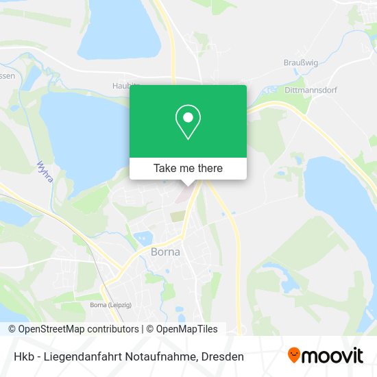 Карта Hkb - Liegendanfahrt Notaufnahme