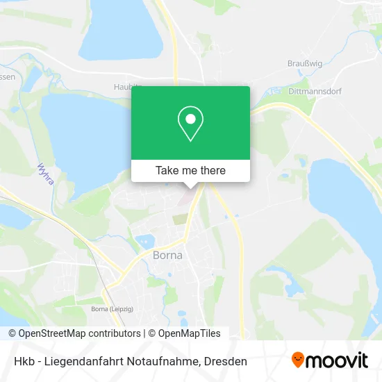 Карта Hkb - Liegendanfahrt Notaufnahme