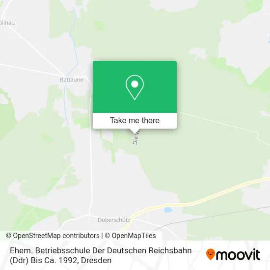 Карта Ehem. Betriebsschule Der Deutschen Reichsbahn (Ddr) Bis Ca. 1992