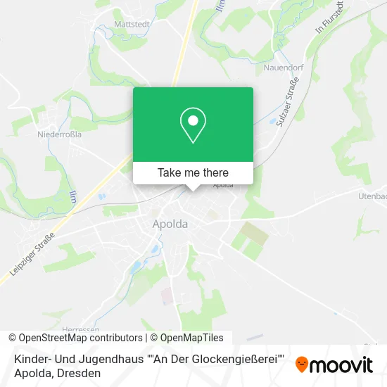 Карта Kinder- Und Jugendhaus ""An Der Glockengießerei"" Apolda