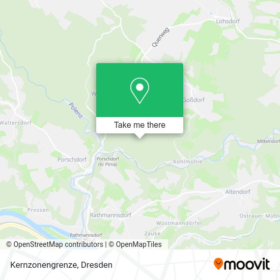 Карта Kernzonengrenze