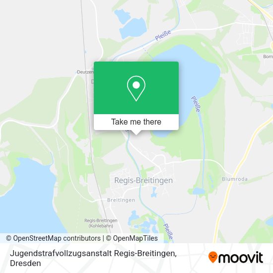 Карта Jugendstrafvollzugsanstalt Regis-Breitingen