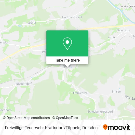 Карта Freiwillige Feuerwehr Kraftsdorf / Töppeln