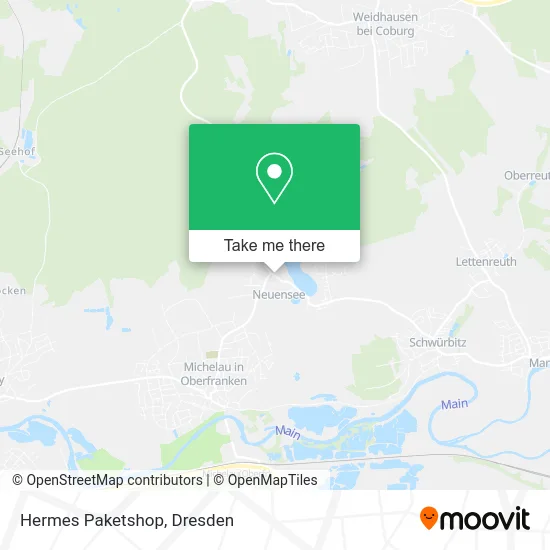 Hermes Paketshop map