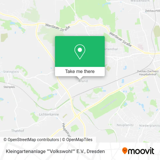 Карта Kleingartenanlage ""Volkswohl"" E.V.