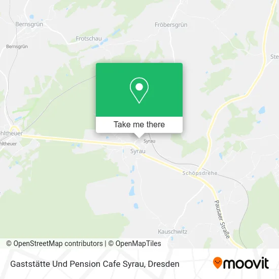 Карта Gaststätte Und Pension Cafe Syrau