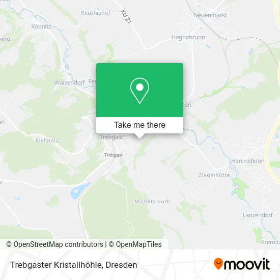 Карта Trebgaster Kristallhöhle