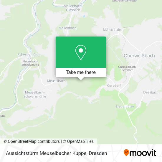 Карта Aussichtsturm Meuselbacher Kuppe