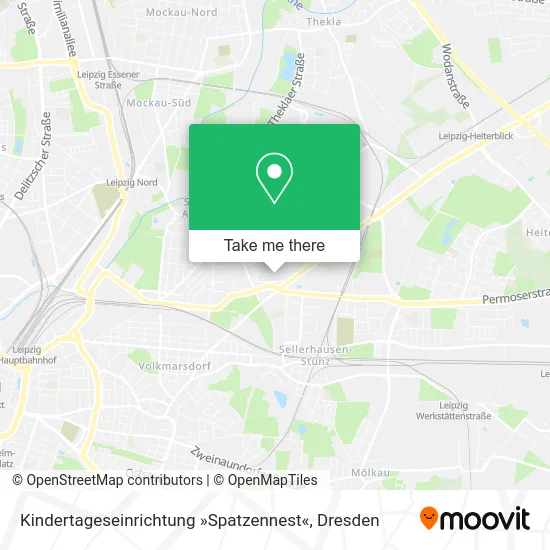 Карта Kindertageseinrichtung »Spatzennest«
