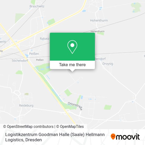 Карта Logistikzentrum Goodman Halle (Saale) Hellmann Logistics