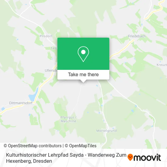 Карта Kulturhistorischer Lehrpfad Sayda - Wanderweg Zum Hexenberg
