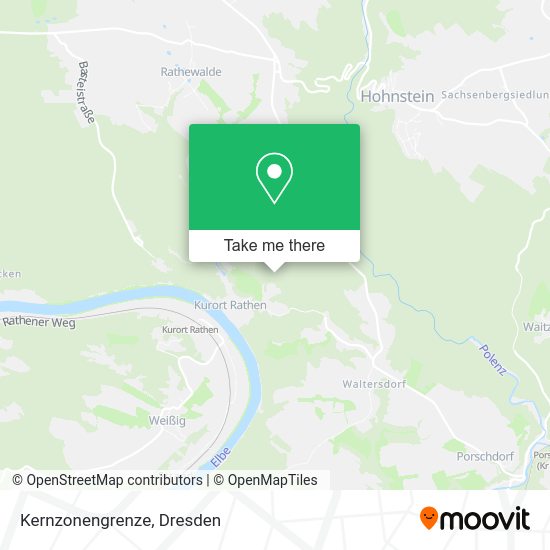 Карта Kernzonengrenze