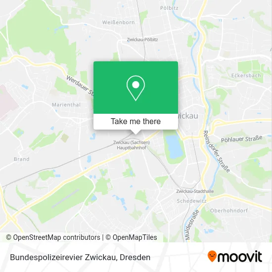 Карта Bundespolizeirevier Zwickau