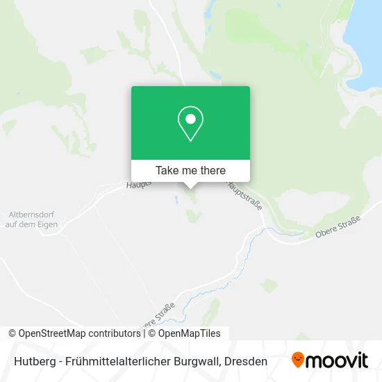 Карта Hutberg - Frühmittelalterlicher Burgwall