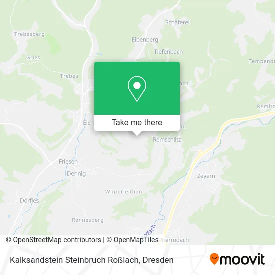 Карта Kalksandstein Steinbruch Roßlach