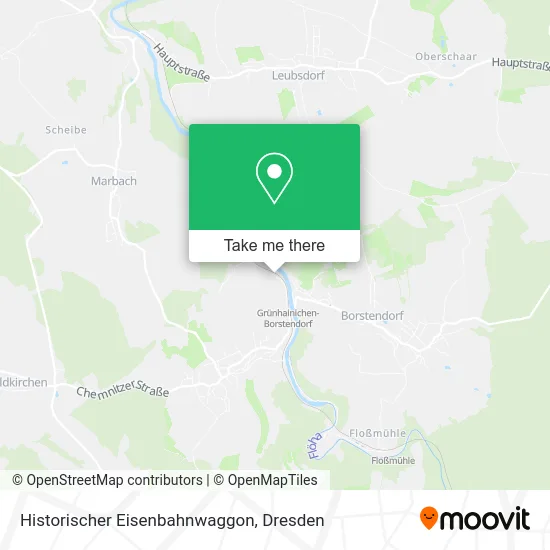 Historischer Eisenbahnwaggon map