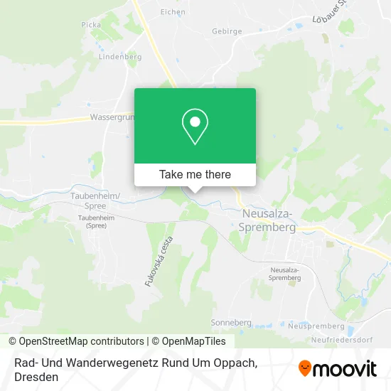 Карта Rad- Und Wanderwegenetz Rund Um Oppach