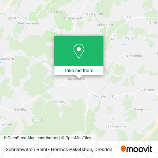 Карта Schreibwaren Reihl - Hermes Paketshop
