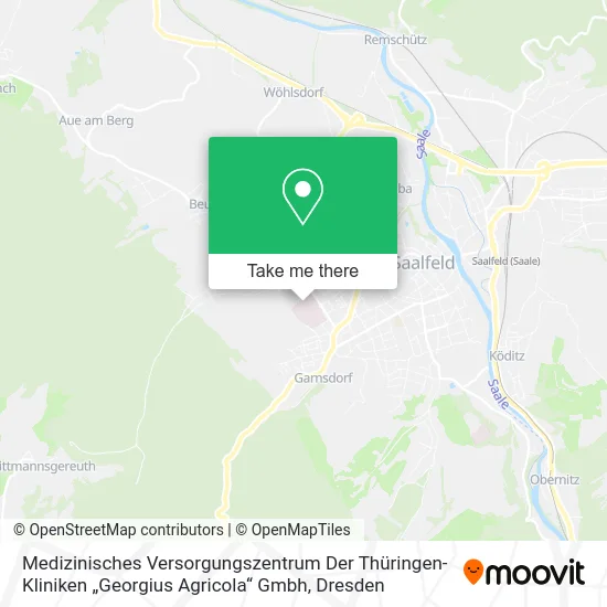 Карта Medizinisches Versorgungszentrum Der Thüringen-Kliniken „Georgius Agricola“ Gmbh