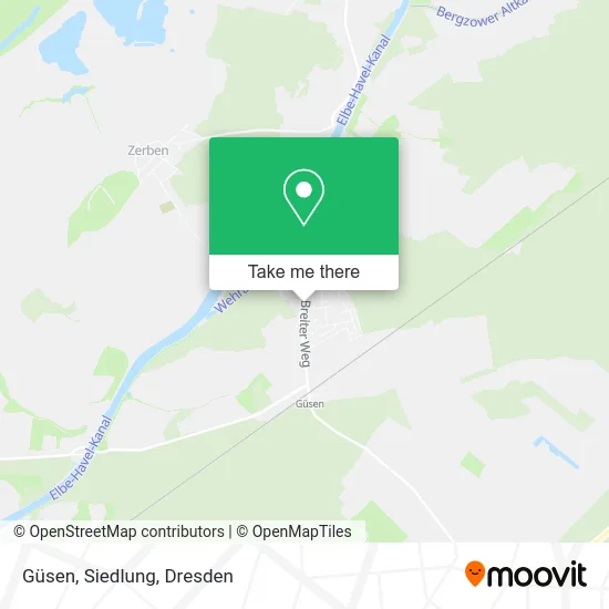 Карта Güsen, Siedlung
