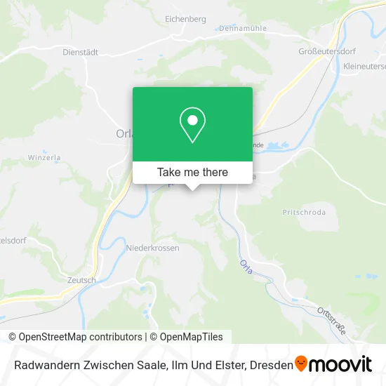 Карта Radwandern Zwischen Saale, Ilm Und Elster