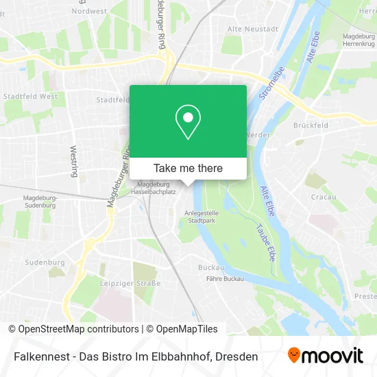 Карта Falkennest - Das Bistro Im Elbbahnhof