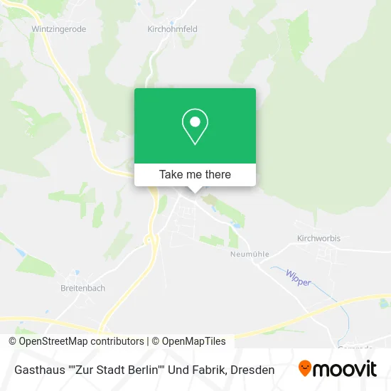 Карта Gasthaus ""Zur Stadt Berlin"" Und Fabrik