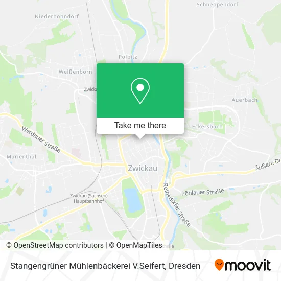 Карта Stangengrüner Mühlenbäckerei V.Seifert