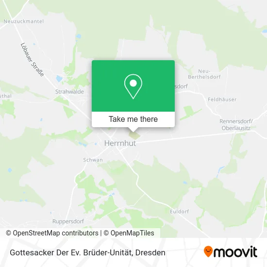 Карта Gottesacker Der Ev. Brüder-Unität