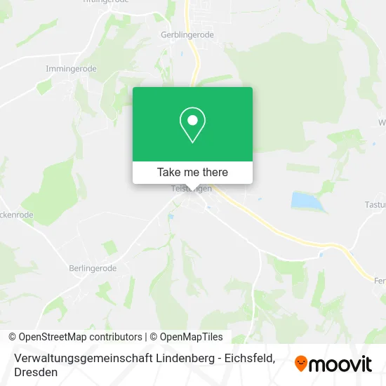 Карта Verwaltungsgemeinschaft Lindenberg - Eichsfeld