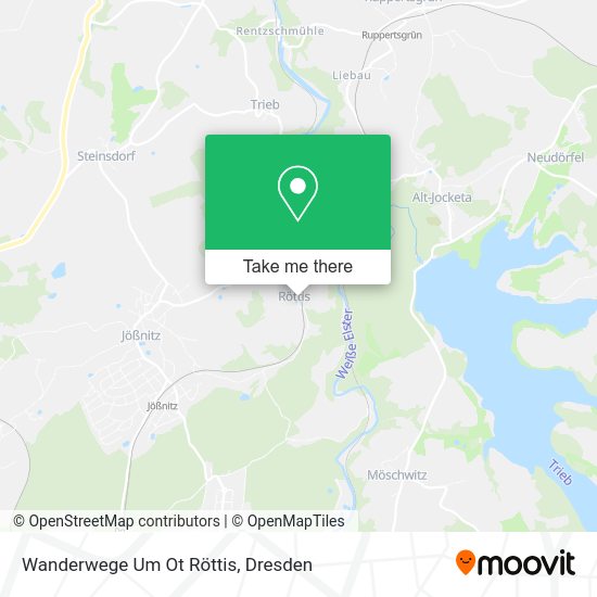 Карта Wanderwege Um Ot Röttis