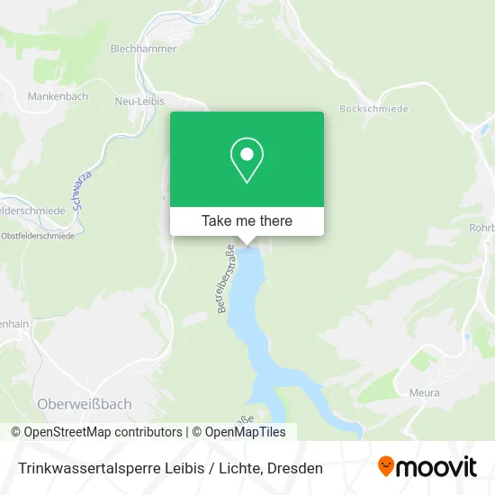 Карта Trinkwassertalsperre Leibis / Lichte