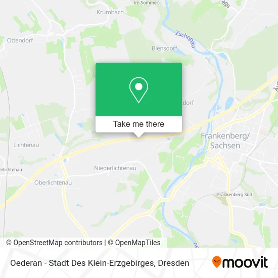 Карта Oederan - Stadt Des Klein-Erzgebirges