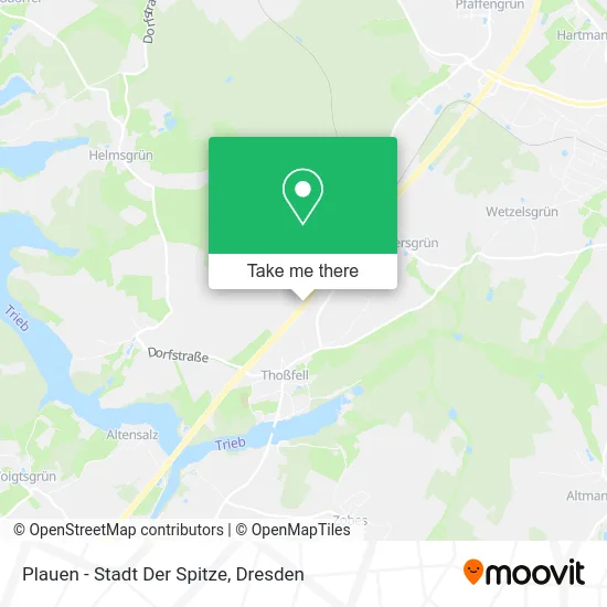 Карта Plauen - Stadt Der Spitze