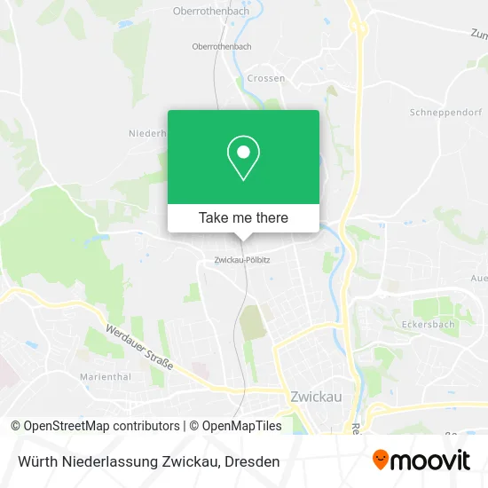 Карта Würth Niederlassung Zwickau