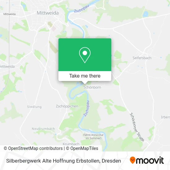 Карта Silberbergwerk Alte Hoffnung Erbstollen