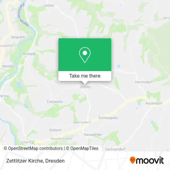 Карта Zettlitzer Kirche