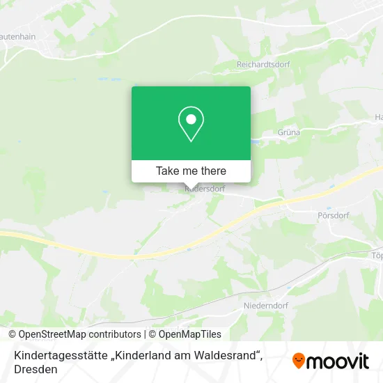 Карта Kindertagesstätte „Kinderland am Waldesrand“