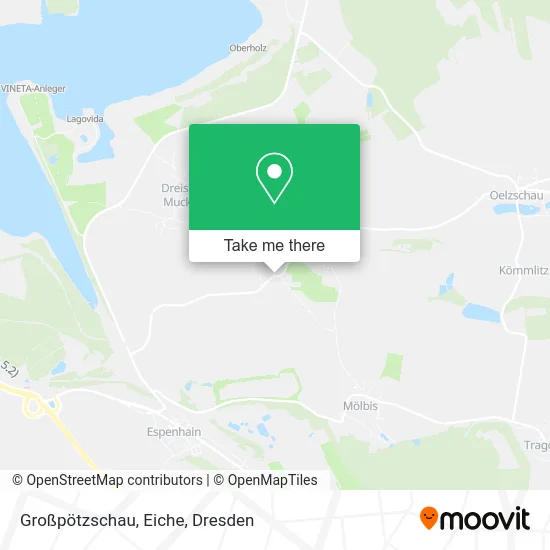 Карта Großpötzschau, Eiche