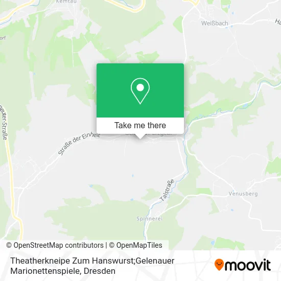 Карта Theatherkneipe Zum Hanswurst;Gelenauer Marionettenspiele