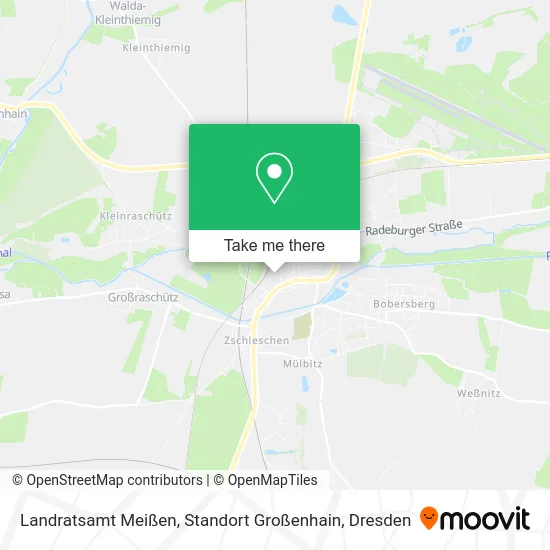 Карта Landratsamt Meißen, Standort Großenhain