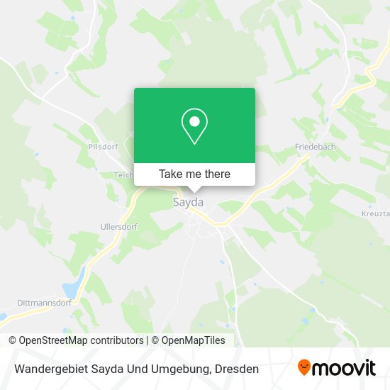 Карта Wandergebiet Sayda Und Umgebung