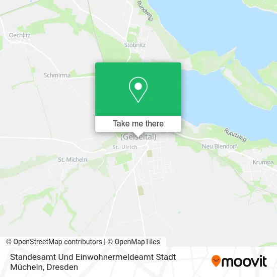 Карта Standesamt Und Einwohnermeldeamt Stadt Mücheln