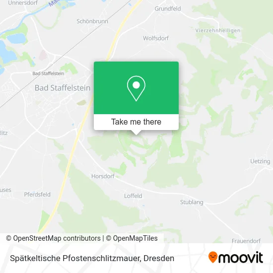 Карта Spätkeltische Pfostenschlitzmauer