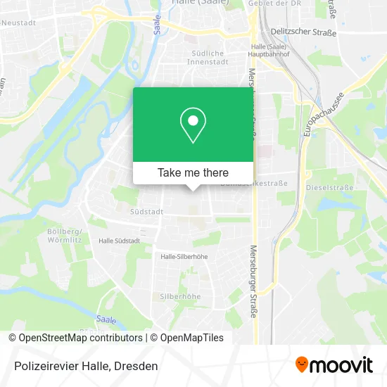 Карта Polizeirevier Halle