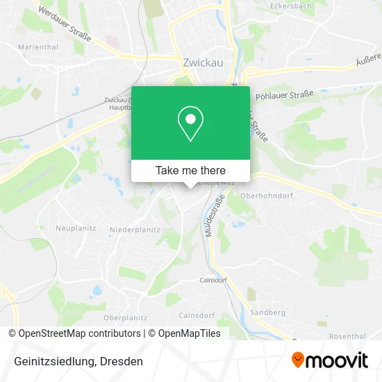 Карта Geinitzsiedlung