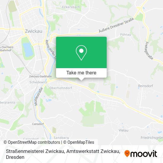 Карта Straßenmeisterei Zwickau, Amtswerkstatt Zwickau