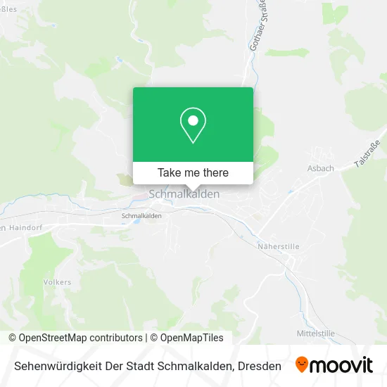 Карта Sehenwürdigkeit Der Stadt Schmalkalden