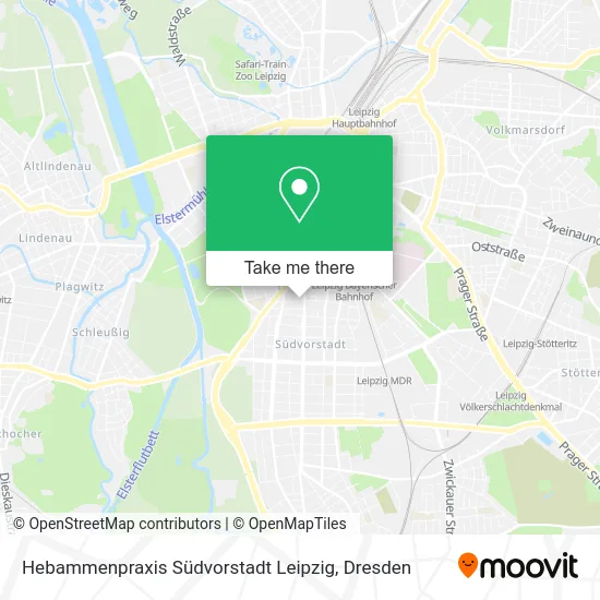 Карта Hebammenpraxis Südvorstadt Leipzig