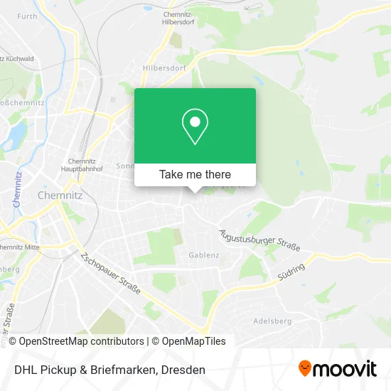 Карта DHL Pickup & Briefmarken